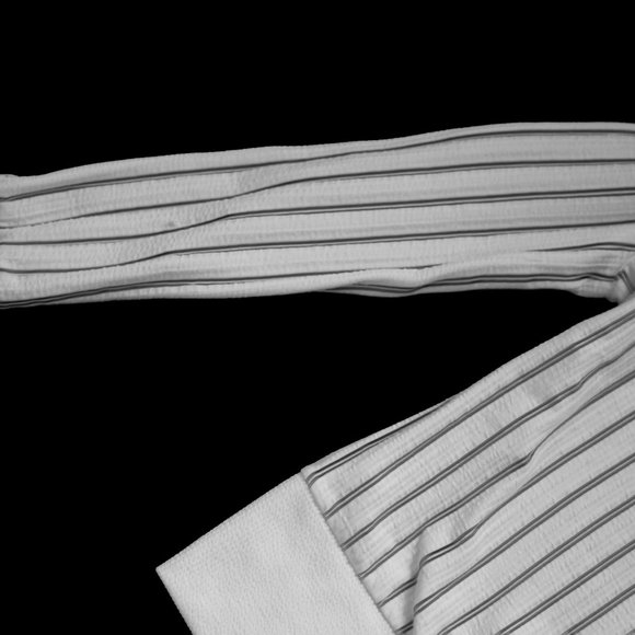 Dynamite Black & White Striped Long-Sleeve Shirt - Picture 14 of 16